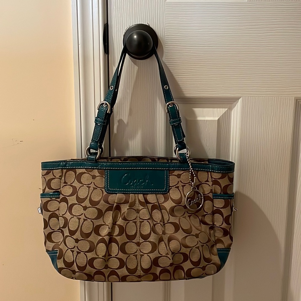 Coach Logo Canvas/Leather Handbag